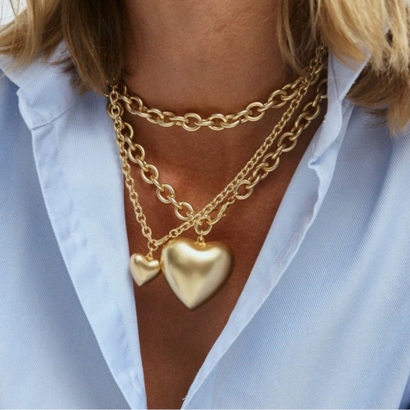 Roxanne Assoulin Gold Heart Pendant Necklace - Picture 2 of 3